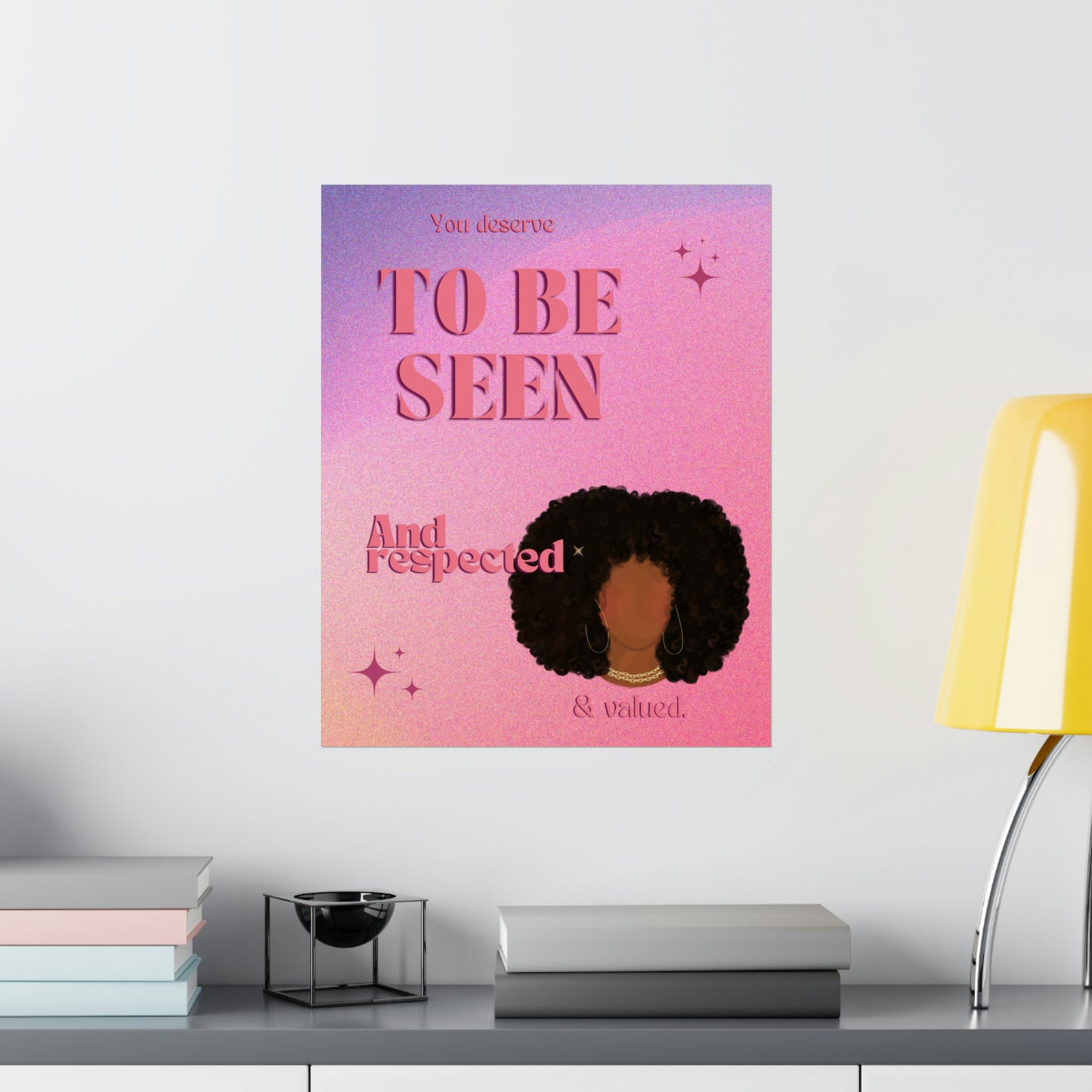 Affirmation Printed Wall Poster - Dorm Decor - Housewarming Gift - Women Empowerment - Mood Board - Black Girl Art Aesthetic