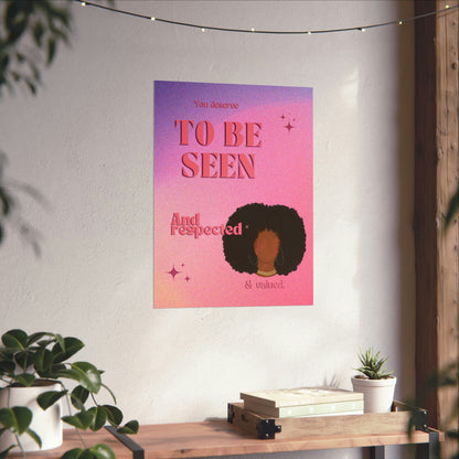 Affirmation Printed Wall Poster - Dorm Decor - Housewarming Gift - Women Empowerment - Mood Board - Black Girl Art Aesthetic