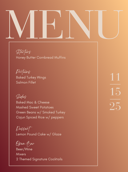 Friendsgiving Dinner Party | Shades of Brown Edition | Curated by Chef Diosa