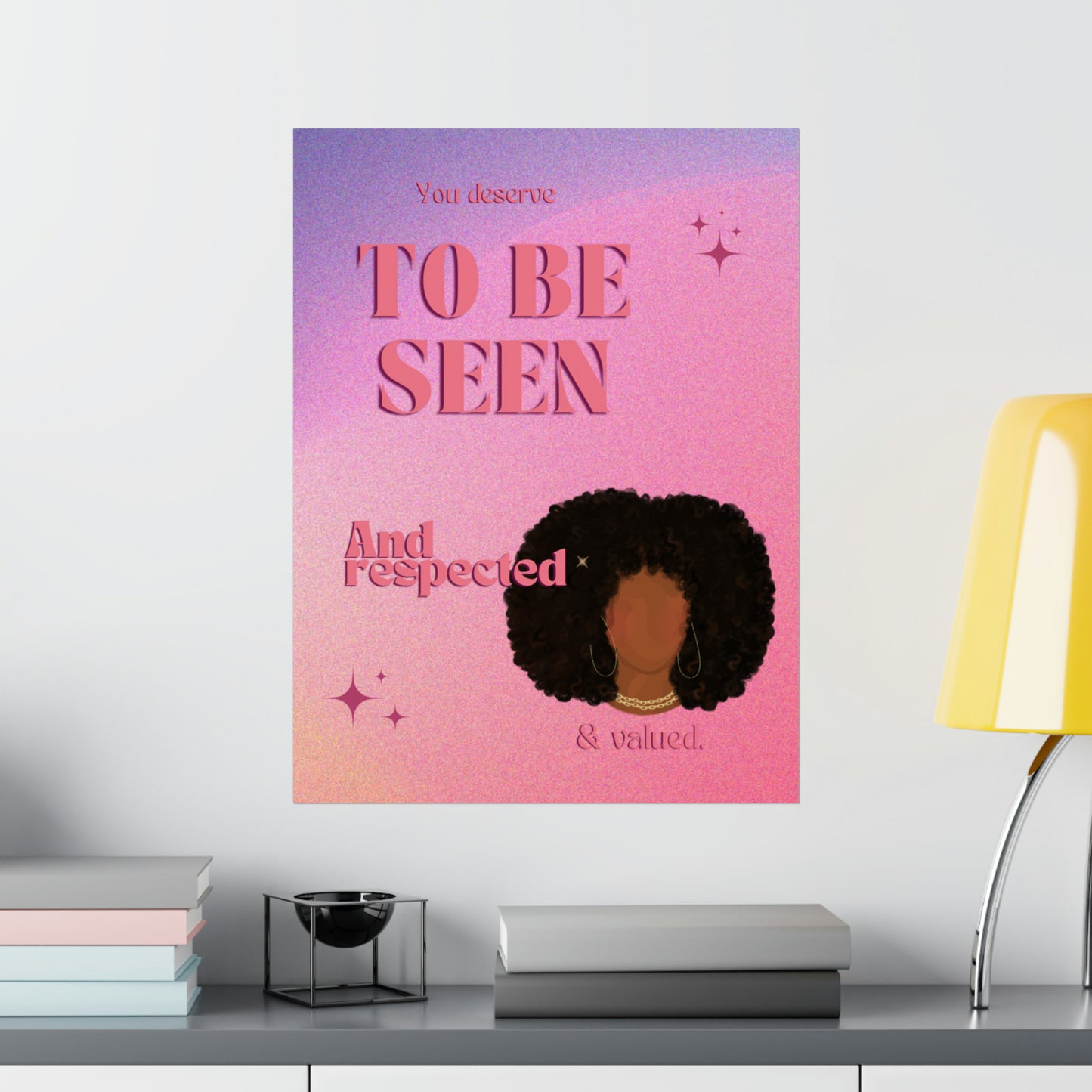 Affirmation Printed Wall Poster - Dorm Decor - Housewarming Gift - Women Empowerment - Mood Board - Black Girl Art Aesthetic