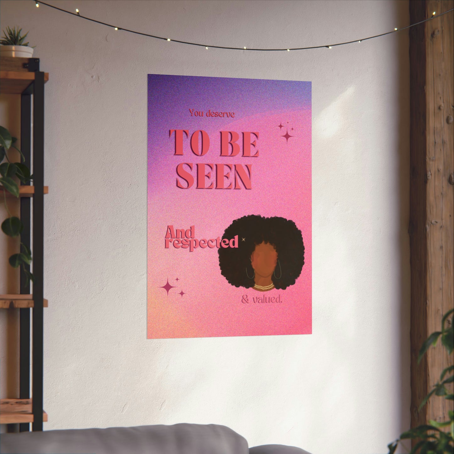 Affirmation Printed Wall Poster - Dorm Decor - Housewarming Gift - Women Empowerment - Mood Board - Black Girl Art Aesthetic