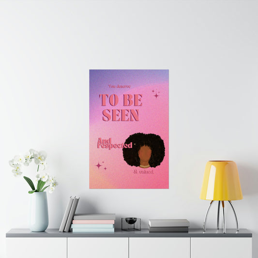 Affirmation Printed Wall Poster - Dorm Decor - Housewarming Gift - Women Empowerment - Mood Board - Black Girl Art Aesthetic