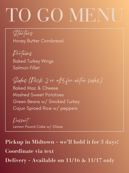 Friendsgiving (To Go Plates)