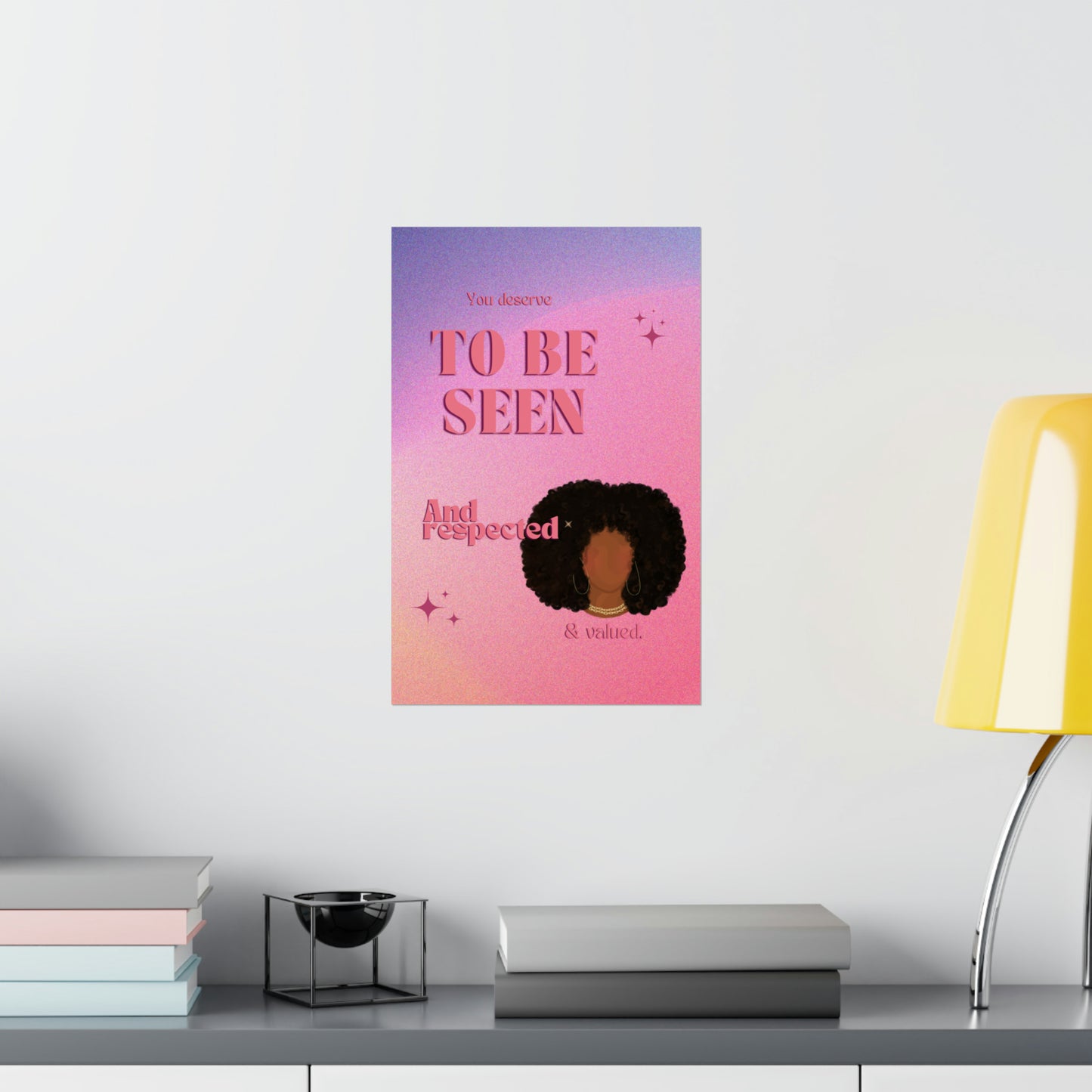 Affirmation Printed Wall Poster - Dorm Decor - Housewarming Gift - Women Empowerment - Mood Board - Black Girl Art Aesthetic