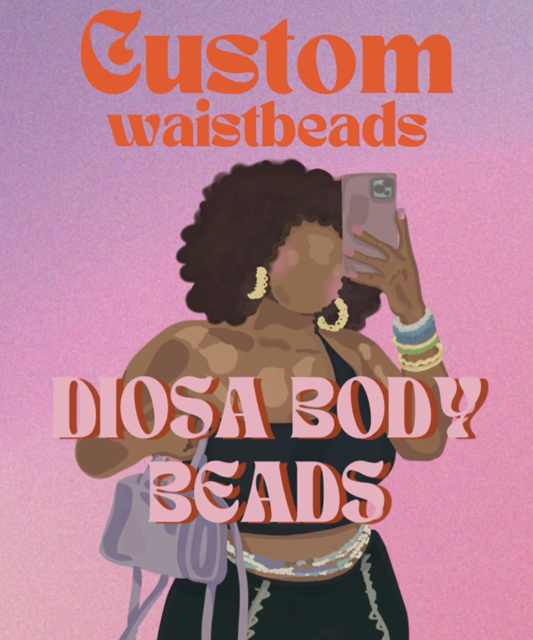 Load video: Preview of Diosa Body Beads waistbeads